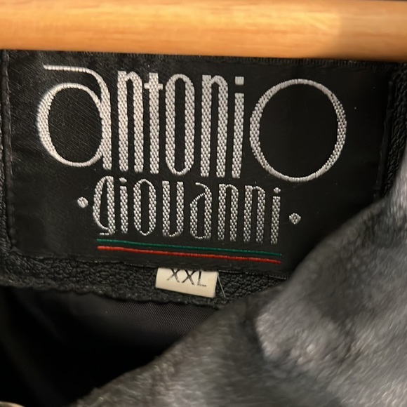 Antonio Giouanni Vintage Leather Jacket Size XXL Man Black - Picture 2 of 12